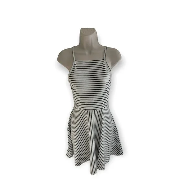 H&M Black and White Stripe Dress